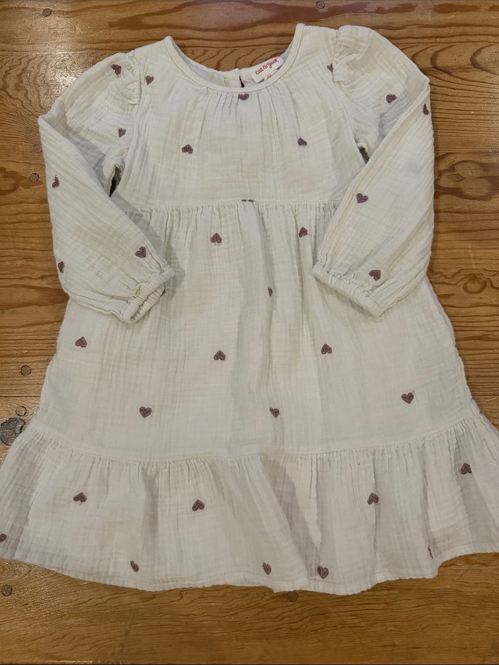 Cat & Jack embroidered heart dress